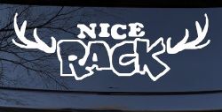 Nice Rack Deer Horns Funny Hunting Car or Truck Window Decal Sticker