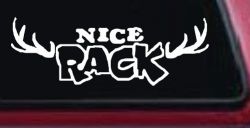 Nice Rack Deer Horns Funny Hunting Car or Truck Window Decal Sticker