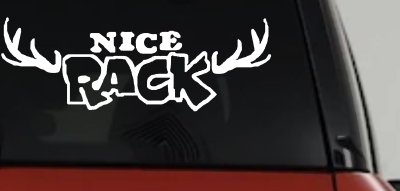 Nice Rack Deer Horns Funny Hunting Car or Truck Window Vinyl Decal Sticker