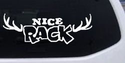 Nice Rack Deer Horns Funny Hunting Car or Truck Window Decal Sticker