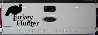 Turkey Hunter Hunting Car or Truck Window Decal Sticker (Black)