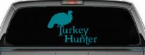Turkey Hunter Hunting Car or Truck Window Vinyl Decal Sticker (Turquoise Blue)