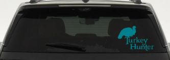 Turkey Hunter Hunting Car or Truck Window Decal Sticker (Turquoise Blue)