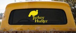 Turkey Hunter Hunting Car or Truck Window Decal Sticker (Yellow)
