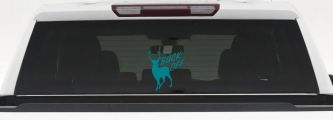 Buck Off Deer Hunting Car or Truck Window Decal Sticker (Turquoise Blue)