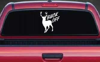 Buck Off Deer Hunting Car or Truck Window Decal Sticker