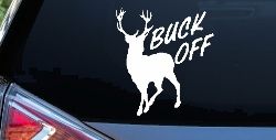 Buck Off Deer Hunting Car or Truck Window Decal Sticker