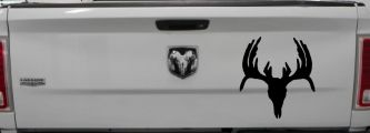 Deer Skull Hunting Car or Truck Window Vinyl Decal Sticker (Black)