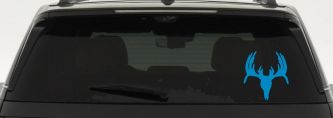 Deer Skull Hunting Car or Truck Window Decal Sticker (Blue)