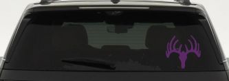 Deer Skull Mount Hunting Car or Truck Window Decal Sticker (Violet)