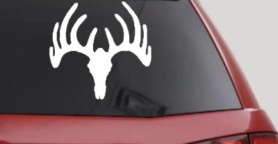 Deer Skull Mount Hunting Car or Truck Window Vinyl Decal Sticker