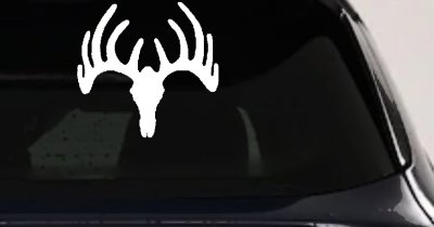 Deer Skull Mount Hunting Car or Truck Window Vinyl Decal Sticker