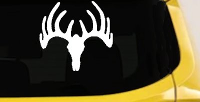 Deer Skull Mount Hunting Car or Truck Window Vinyl Decal Sticker