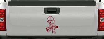 Elmer Fudd Hunting Cartoons Car or Truck Window Decal Sticker (Burgundy)