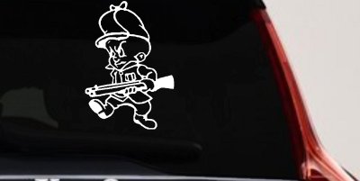 Elmer Fudd Hunting Cartoons Car or Truck Window Vinyl Decal Sticker