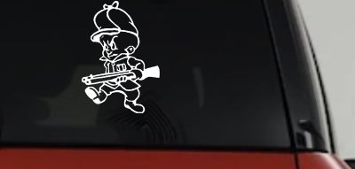 Elmer Fudd Hunting Cartoons Car or Truck Window Vinyl Decal Sticker