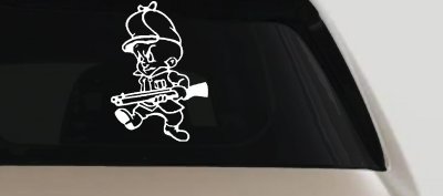 Elmer Fudd Hunting Cartoons Car or Truck Window Vinyl Decal Sticker