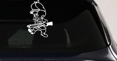Elmer Fudd Hunting Cartoons Car or Truck Window Vinyl Decal Sticker