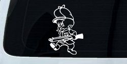 Elmer Fudd Hunting Cartoons Car or Truck Window Decal Sticker