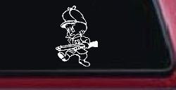 Elmer Fudd Hunting Cartoons Car or Truck Window Decal Sticker