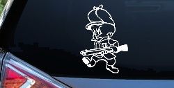 Elmer Fudd Hunting Cartoons Car or Truck Window Decal Sticker