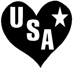 USA Heart Patriotic car-window-decals-stickers
