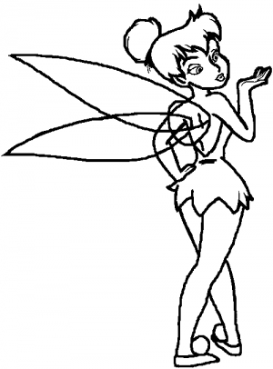 Tinkerbell blowing a kiss
