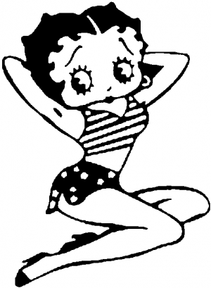 Betty Boop Arms Up Cartoons car-window-decals-stickers