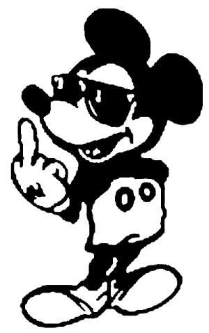 Mickey Mouse (bird) Cartoons car-window-decals-stickers