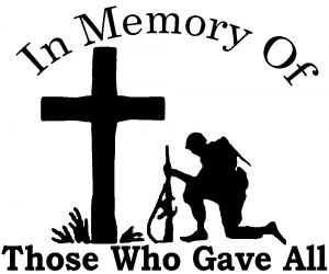 In Memory Of Troops Military car-window-decals-stickers