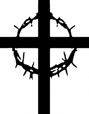 Cross With Thorns Christian car-window-decals-stickers