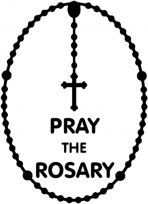 Pray The Rosay Christian car-window-decals-stickers