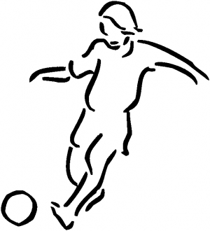 Tribal Soccer Player Sports car-window-decals-stickers