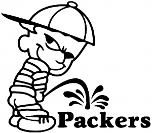 Pee On Packers Pee Ons car-window-decals-stickers