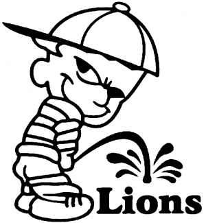 Pee On Lions Pee Ons car-window-decals-stickers