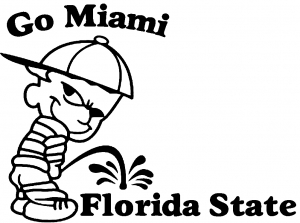 Go Miami College car-window-decals-stickers