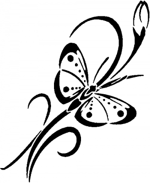 Butterfly with flower Butterflies car-window-decals-stickers