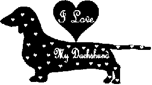 I Love my Dachshund Animals car-window-decals-stickers