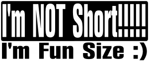 Im NOT Short Im Fun Sized Decal Funny car-window-decals-stickers
