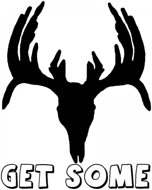 Get Some Deer Skull Decal Car or Truck Window Decal Sticker - Rad