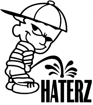 Pee on Haterz Decal Pee Ons car-window-decals-stickers