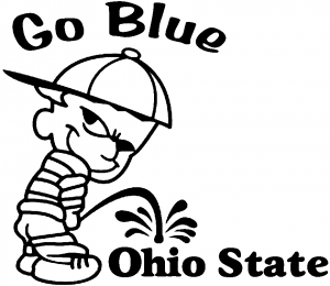 Go Blue Pee On Ohio State Pee Ons car-window-decals-stickers