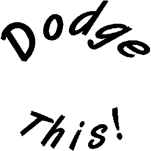 Dodge This Decal Words car-window-decals-stickers
