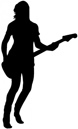 Guitar Player Silhouette Decal