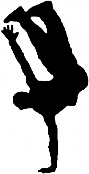 Dancer One Hand Stand Decal Silhouettes car-window-decals-stickers