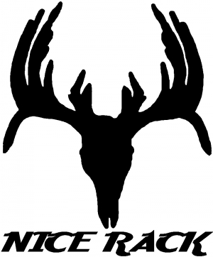 Nice Rack Hunting Decal Car or Truck Window Decal Sticker or Wall Art ...