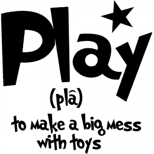 Play To Make A Big Mess Words car-window-decals-stickers