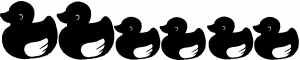 4 Children Rubber Ducky Family Decal Stick Family car-window-decals-stickers