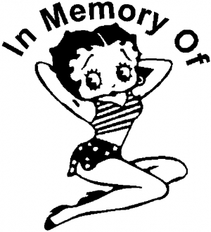In Memory Of Betty Boop Decal