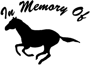 In Memory Of Horse Decal